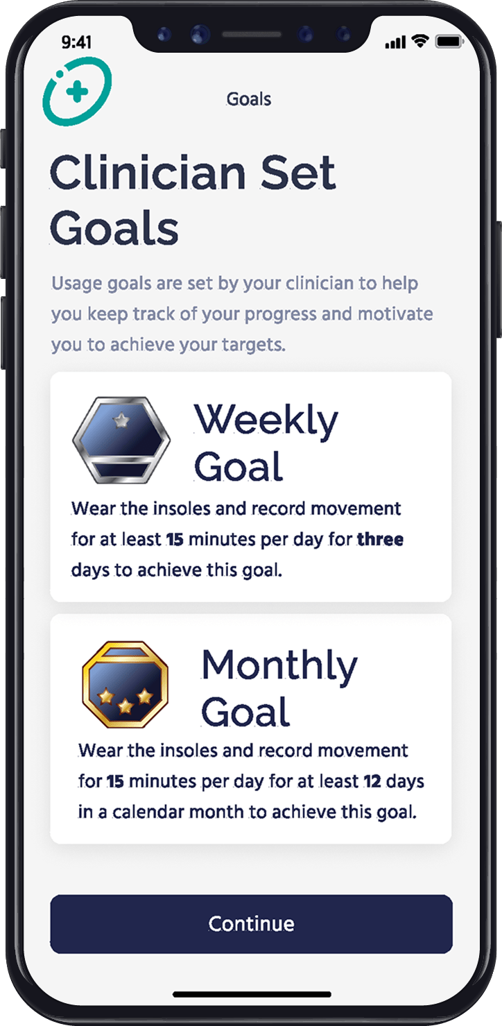 Multiple Sclerosis Treatment Support App - Clinician Set Goals