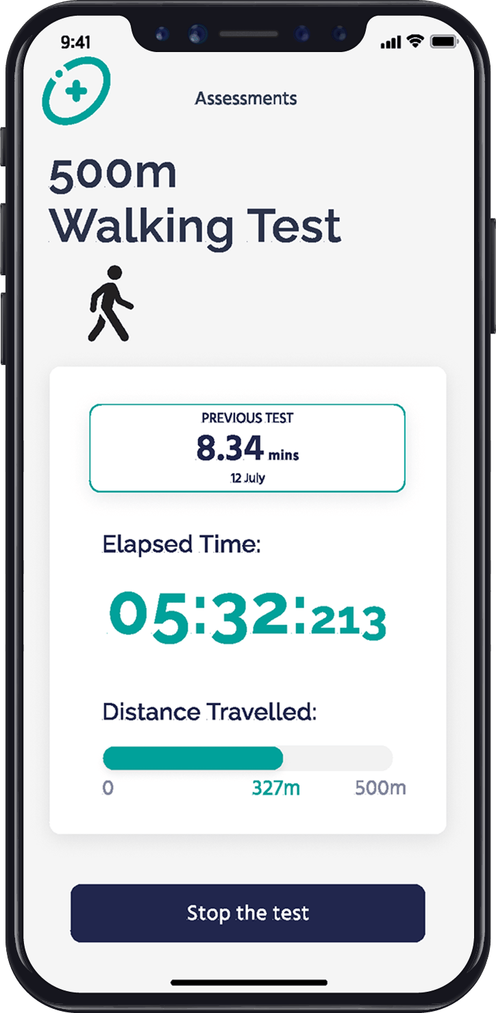 Multiple Sclerosis Treatment Support App - Walking Goals